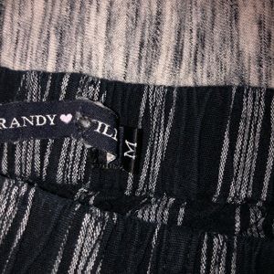 Brandy Melville Black and Grey Striped Shorts